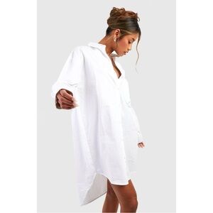 Zara High-Low 100% Cotton Poplin Dress